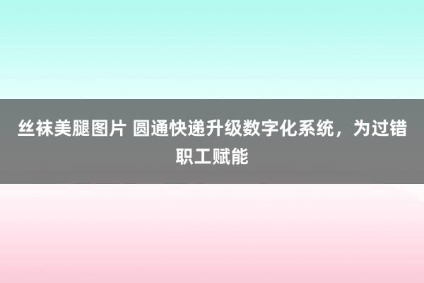 丝袜美腿图片 圆通快递升级数字化系统，为过错职工赋能