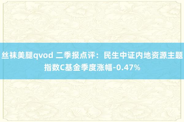 丝袜美腿qvod 二季报点评：民生中证内地资源主题指数C基金季度涨幅-0.47%