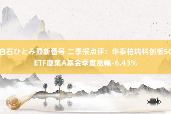 白石ひとみ最新番号 二季报点评：华泰柏瑞科创板50ETF麇集A基金季度涨幅-6.43%