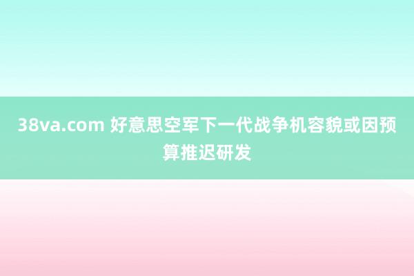 38va.com 好意思空军下一代战争机容貌或因预算推迟研发