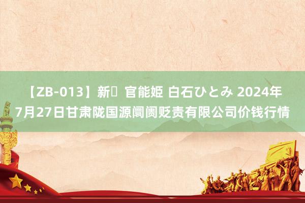 【ZB-013】新・官能姫 白石ひとみ 2024年7月27日甘肃陇国源阛阓贬责有限公司价钱行情