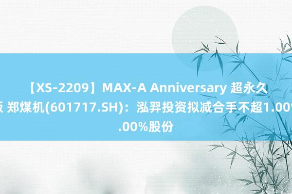 【XS-2209】MAX-A Anniversary 超永久保存版 郑煤机(601717.SH)：泓羿投资拟减合手不超1.00%股份