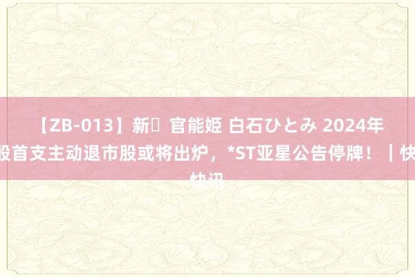 【ZB-013】新・官能姫 白石ひとみ 2024年A股首支主动退市股或将出炉，*ST亚星公告停牌！｜快讯