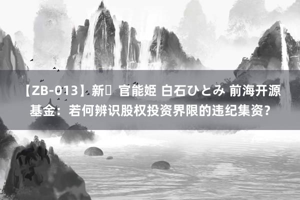 【ZB-013】新・官能姫 白石ひとみ 前海开源基金：若何辨识股权投资界限的违纪集资？