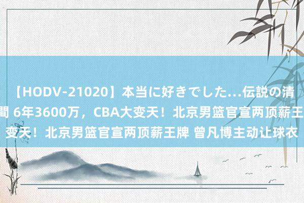 【HODV-21020】本当に好きでした…伝説の清純派AV女優 3人2時間 6年3600万，CBA大变天！北京男篮官宣两顶薪王牌 曾凡博主动让球衣